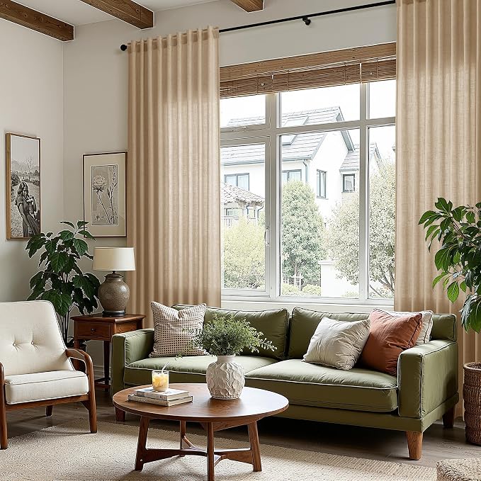 Sand Beige Curtains 63 Inch Length - Image 7