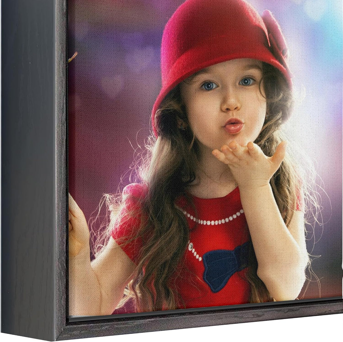 Personalized Custom Canvas Prints: Photo On Canvas (Black 20X24) Transform Your Photos into Stunning Framed Wall Art Digitally Printed Photo To Canvas Ideal for Home Decor, Gifts Keepsakes.