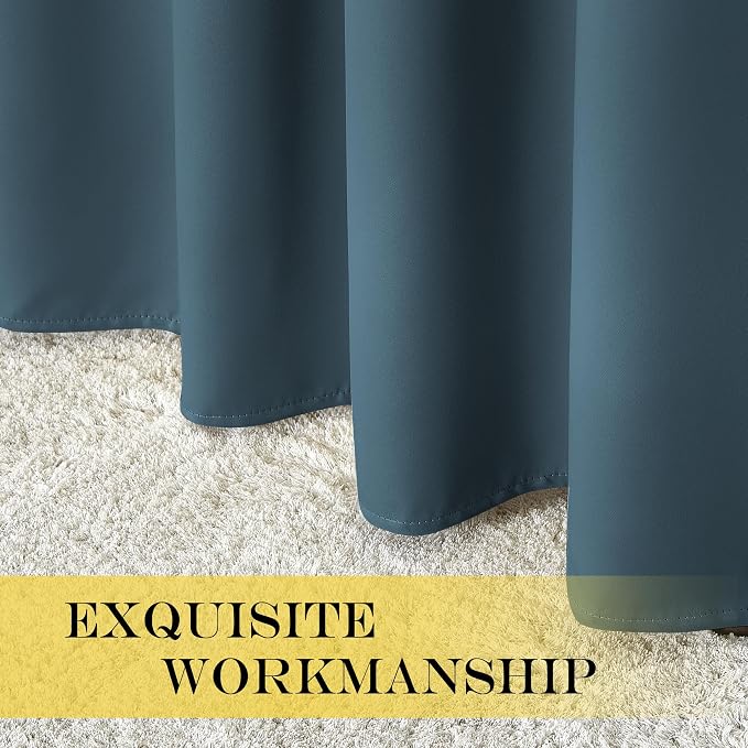 NICETOWN Room Divider Curtain 132 Inches Long, Wide Blackout Sliding Door - Image 4