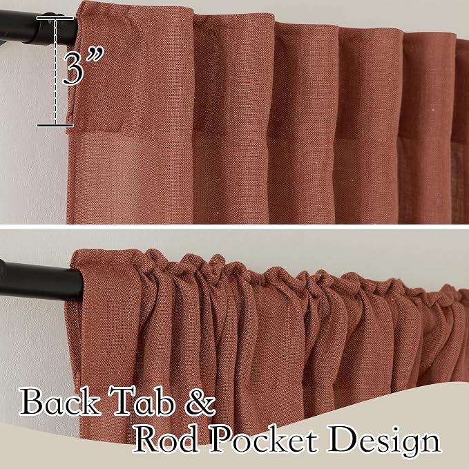 RYB HOME Sheer Curtains 102 inches, Extra Long Floor to Ceiling Curtains | Half - Image 2