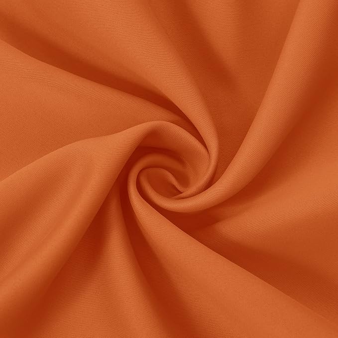 Orange Blackout Curtains 38 x 63 Inch Length/Set of 2 Curtain Panels/Thermal - Image 5