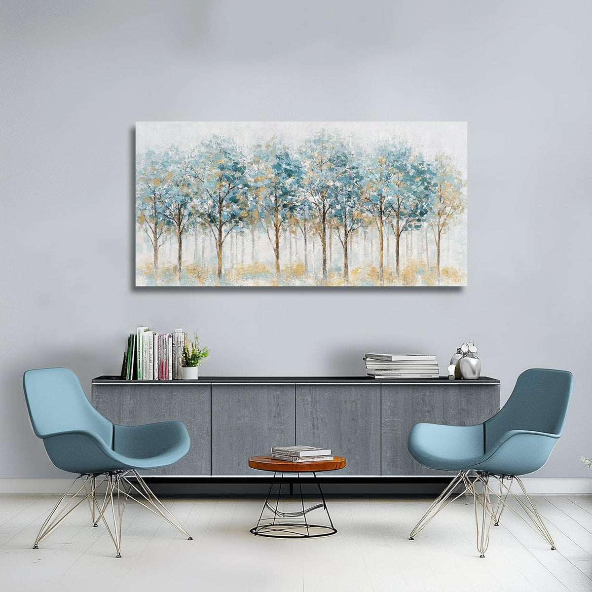 Belmrxne Tree of Life Wall Art Black and Gold Wall Decor Minimalist Canvas Painting Forest Artwork for Living Room Bedroom Dining Room Office Home Decor 20x40 inch