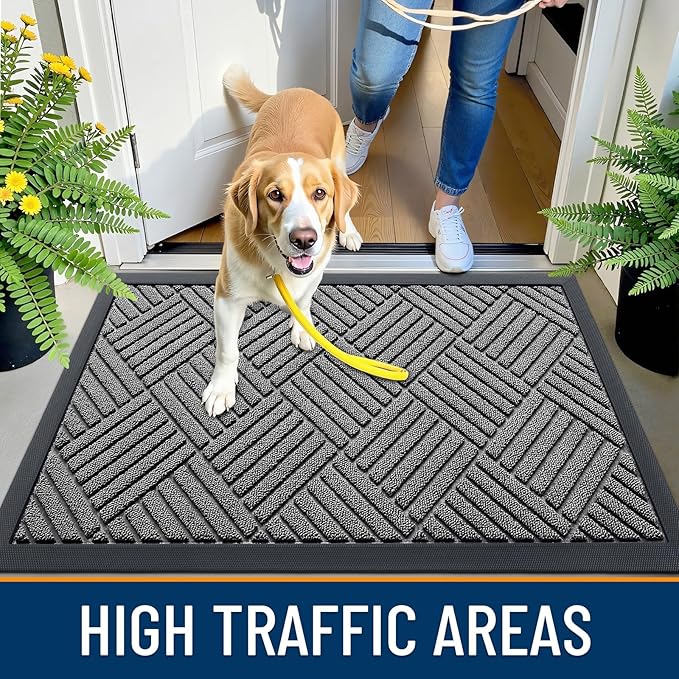 OLANLY Front Door Mat Outside Entrance 33x21, Waterproof Heavy-Duty Doormat | - Image 6