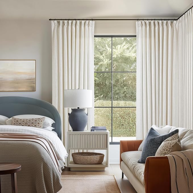 Natural Extra Wide Pinch Pleat 120 Inch Curtains 60 Inch Wide | Memory Trained - Image 6