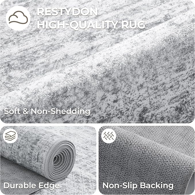 2'6 x 16' Runner Rug Non Slip, Washable Kitchen Rugs, Living Room, Extra Long - Image 7