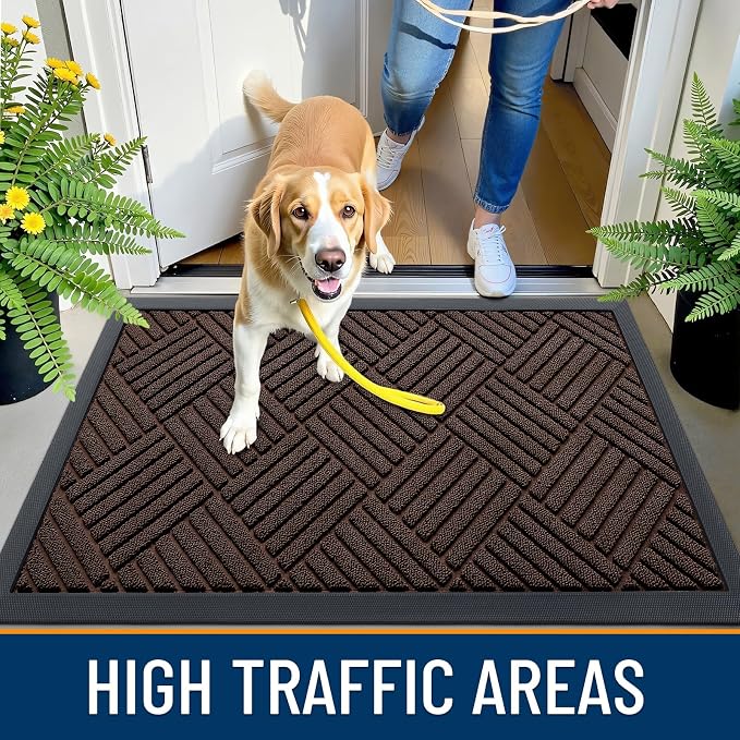 OLANLY Front Door Mat Outside Entrance 47x23, Waterproof Heavy-Duty Doormat | - Image 6