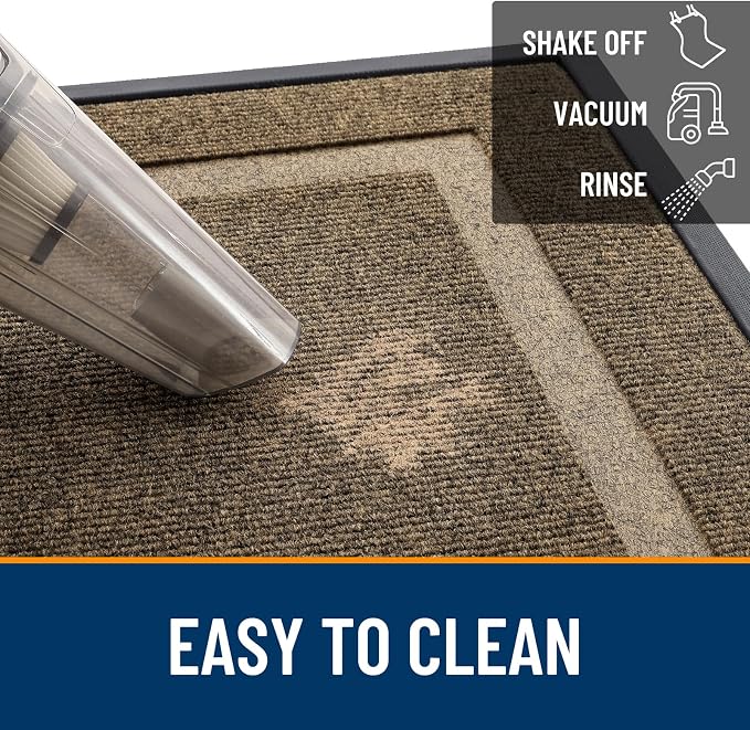 OLANLY Front Door Mat Outside 59x20, All-Season Heavy-Duty Rubber Doormat | - Image 6