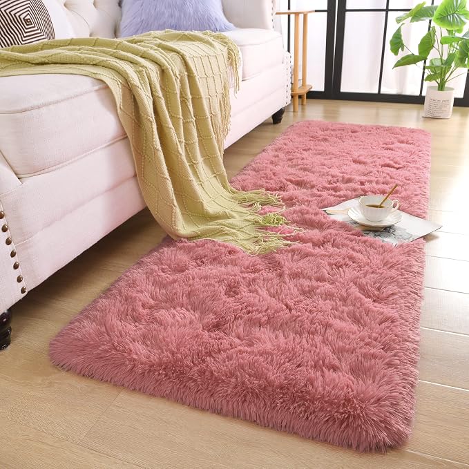 Chicrug Soft Runner Rug for Bedroom Living Room Plush Fluffy Rugs 2x6 | Shag - Image 5
