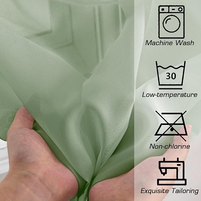 Simplebrand Sage Green Valances 14 Inches Long - Image 6