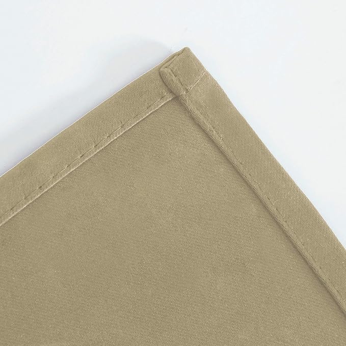 Beige Thermal Blackout Curtains/52 x 72 Inch/Set of 2 Panels Room Darkening - Image 8