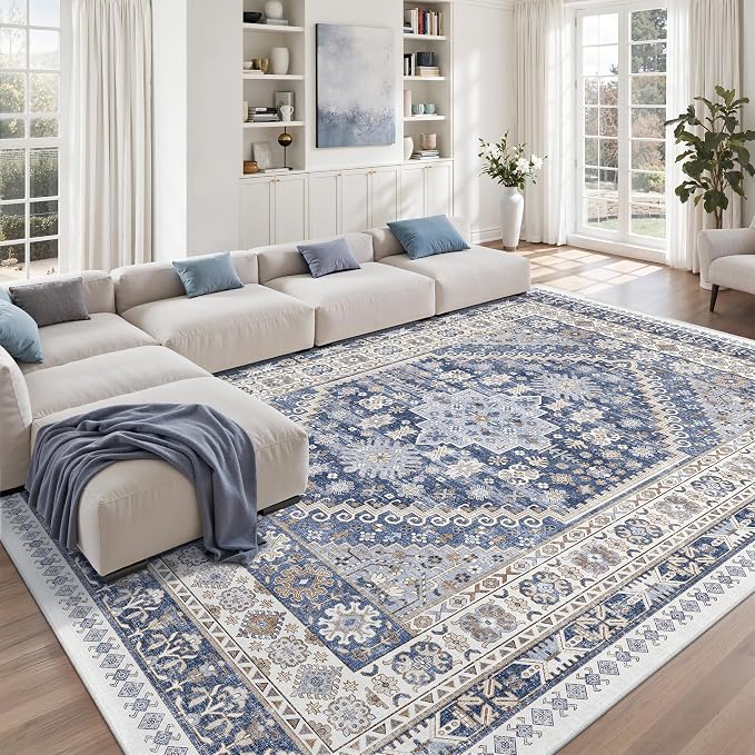 8x12 Area Rugs for Living Room, Large Washable Rug, Dining Room, Low Pile - Image 4