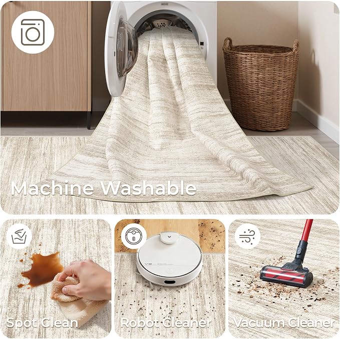 2x4 Rug Runners for Hallways Non Slip, Nursery Room, Soft Runner Rug, Stain - Image 8