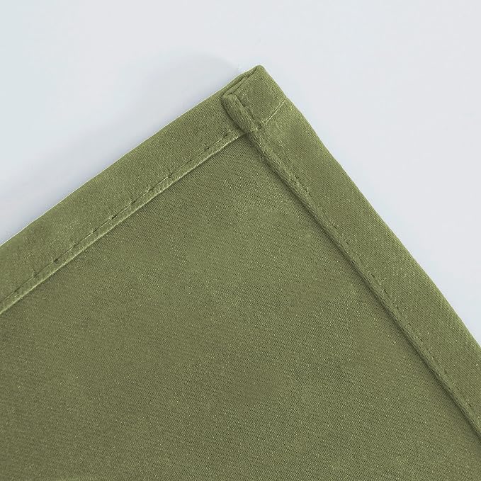 Olive Green Thermal Blackout Curtains/52 x 54 Inch/Set of 2 Panels Room - Image 8