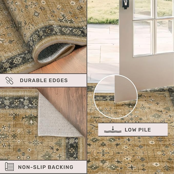 Natural Taupe 2x8 Runner Rug for Hallway, Long Runner Rug for Kitchen, Entryway - Image 5
