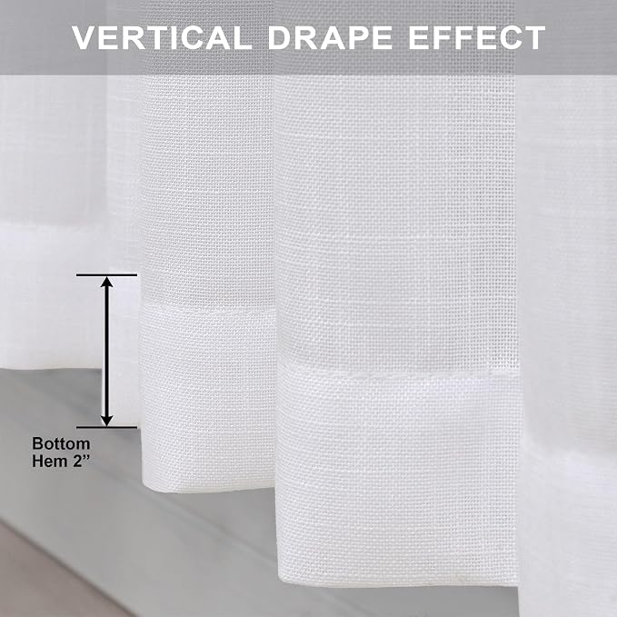 Pitalk White Curtains 86 Inches Long - Image 6