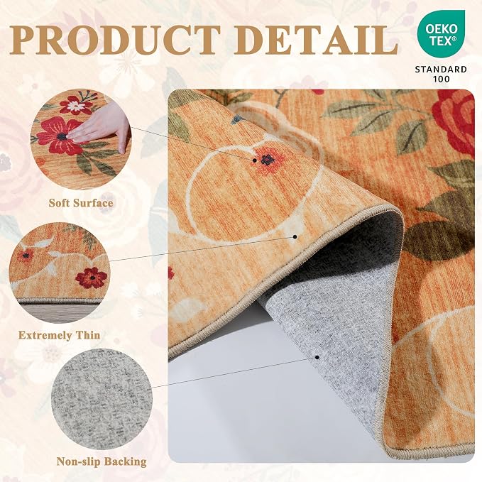 DUKINO 2.6x8 Runner Rug, Washable Runner Rug - Image 5