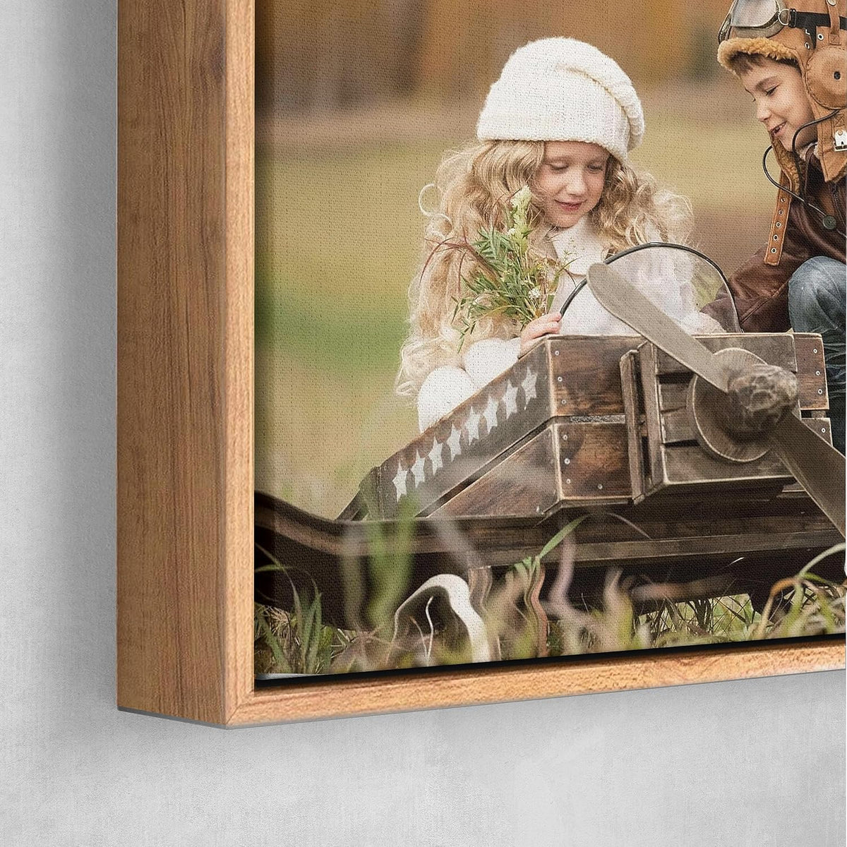 Personalized Custom Canvas Prints: Photo On Canvas (Light Brown, 16X24) Transform Your Photos into Stunning Framed Wall Art Digitally Printed Photo To Canvas Ideal for Home Decor, Gifts Keepsakes.