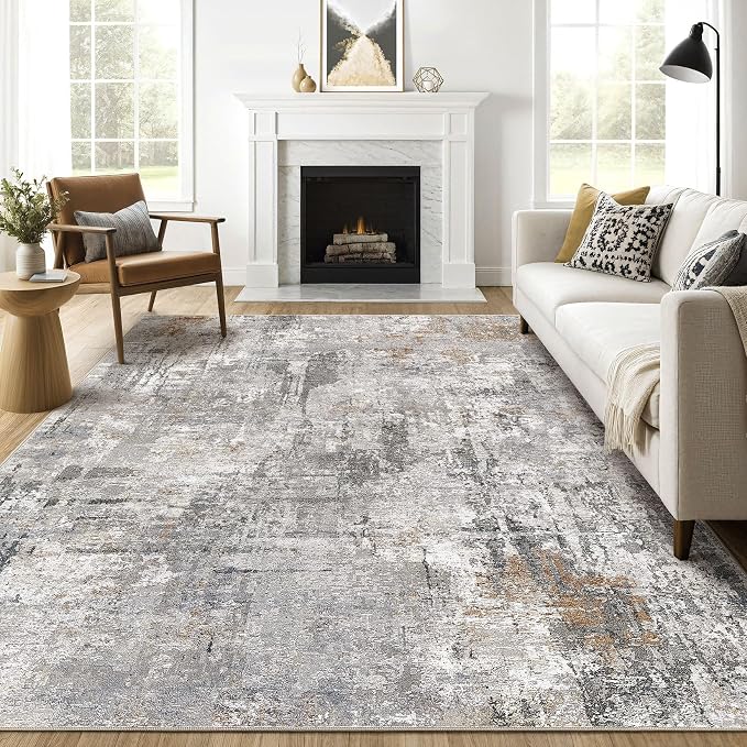 LOONGRUG 10x12 Area Rug Washable Large Neutral Modern Living Room Rug | by LOONGRUG