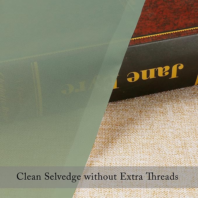 Short Sage Green Sheer Curtains 24 Inches Long 2 Panels - Image 6