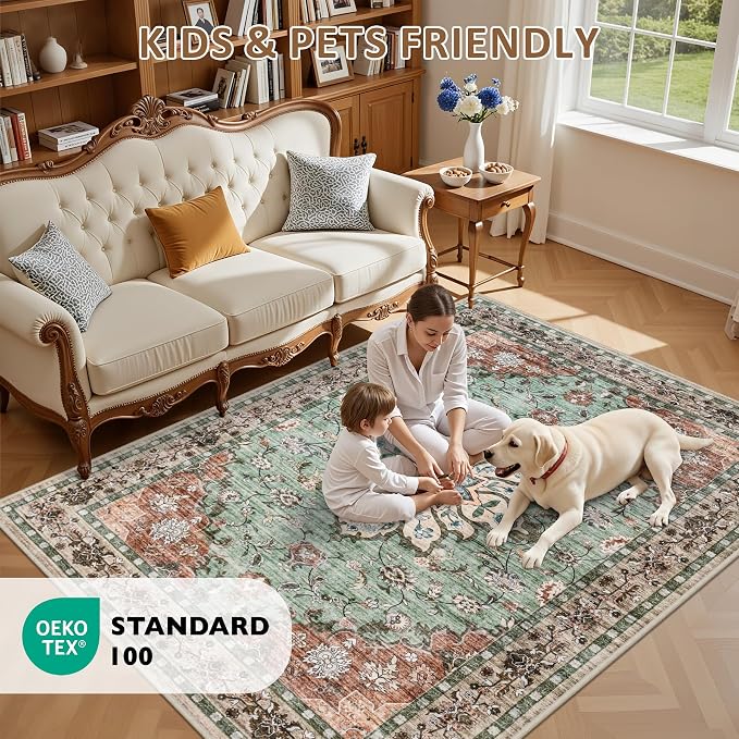2x3 Area Rugs Living Room: Washable Rug - Image 8