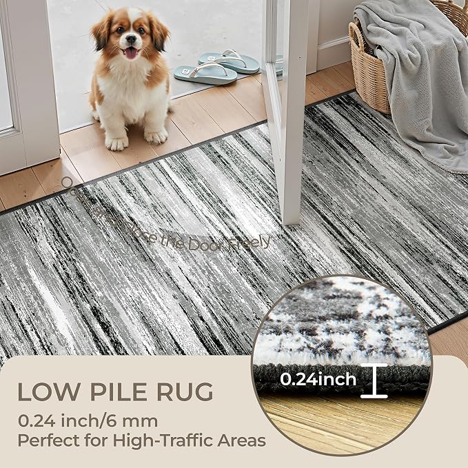 2x6 Runner Rug Non Slip, Washable Hallway Runner Rug, Nursery Room, Soft Runner - Image 6