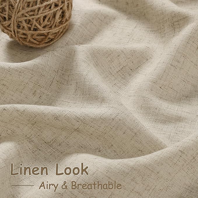 Eggshell Beige Curtains 63 Inch Length - Image 4