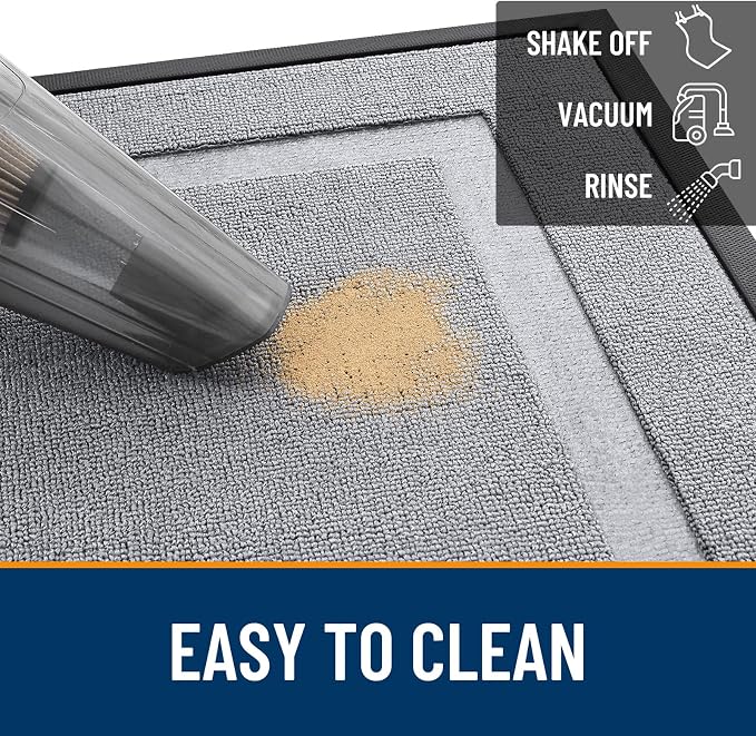OLANLY Front Door Mat Outside 33x21, All-Season Heavy-Duty Rubber Doormat | - Image 5