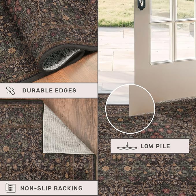 Dark Brown 2'6" x 8' Runner Rug - Image 5