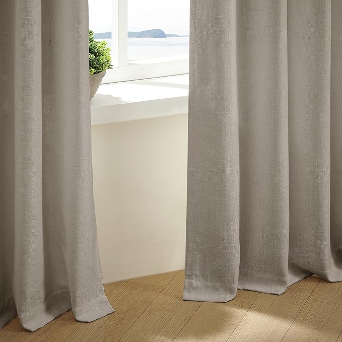 Burlywood Birch Linen Pinch Pleated Curtains 126 Inches Long | Light Filtering - Image 8