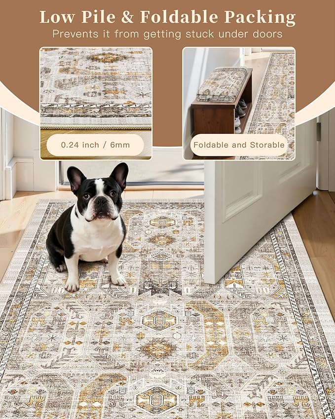 Madane Hallway Runner Rug 3x18 Washable Kitchen Runners 18ft, Low-Pile - Image 6