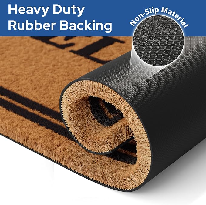 Barnyard Designs Natural Coco Coir Non-Slip Doormat | Heavy-Duty Welcome Mat - Image 8