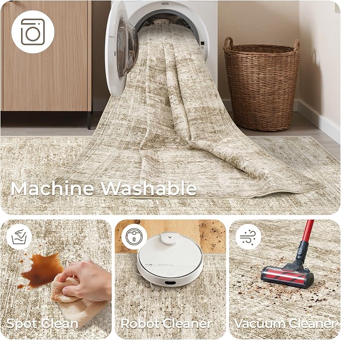 2x6 Runner Rug Non Slip, Washable Hallway Runner Rug, Nursery Room, Soft Runner - Image 8