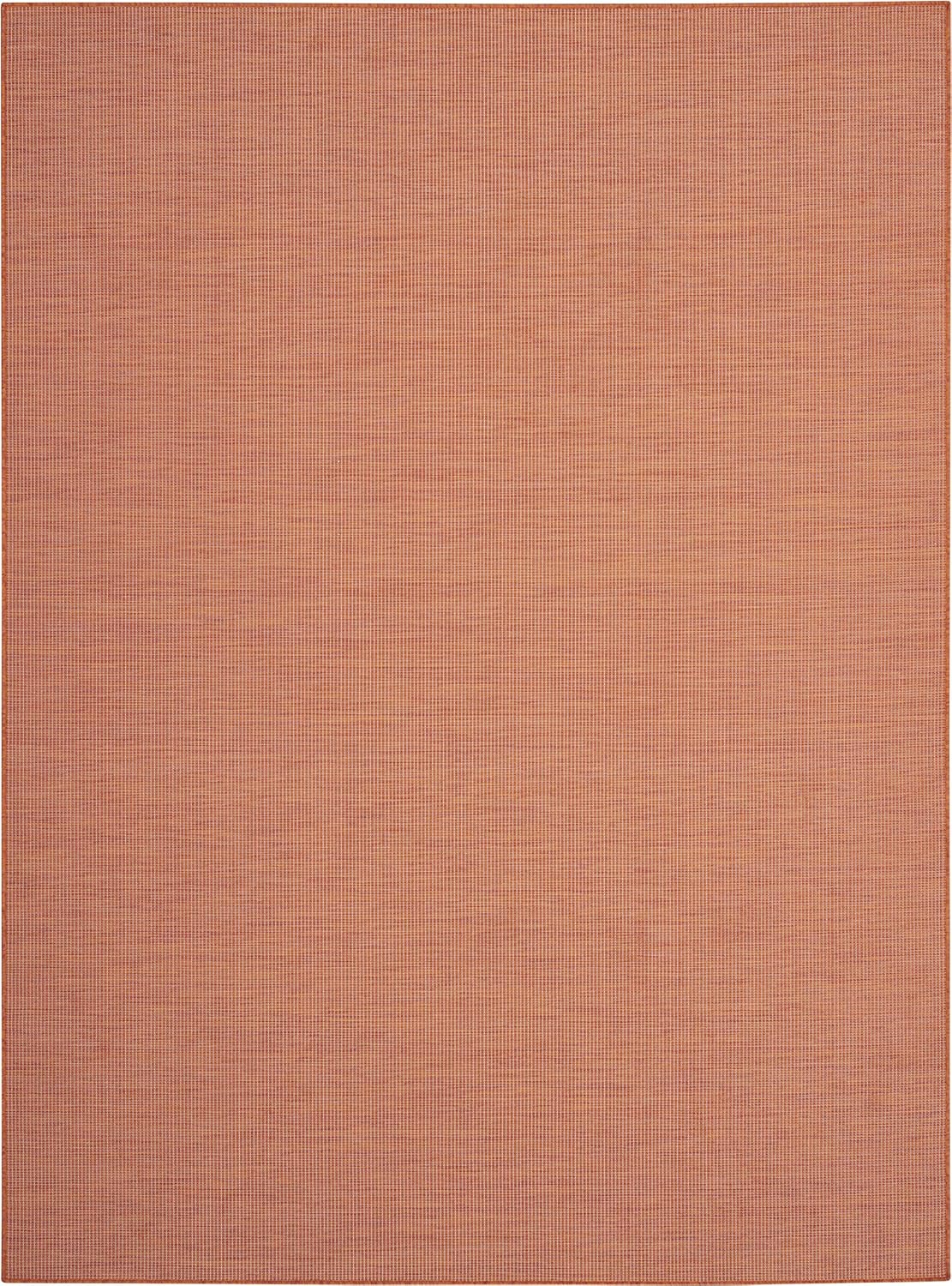 Nourison Positano Indoor/Outdoor Terracotta 9' x 12' Area Rug, Easy- Cleaning, Non Shedding, Bed Room, Living Room, Dining Room, Backyard, Deck, Patio (9x12)