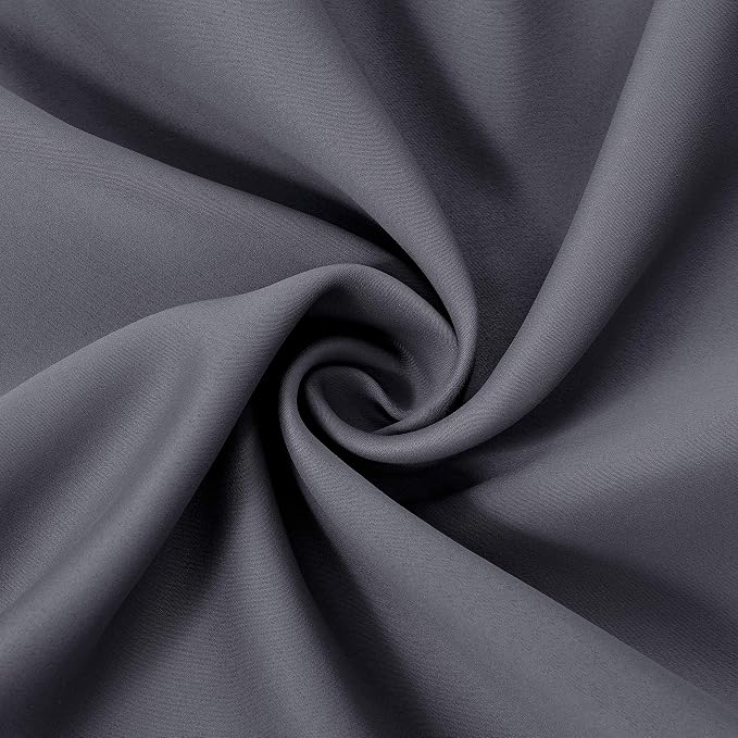 Grey Thermal Blackout Curtains/38 x 84 Inch/Set of 2 Panels Room Darkening - Image 5