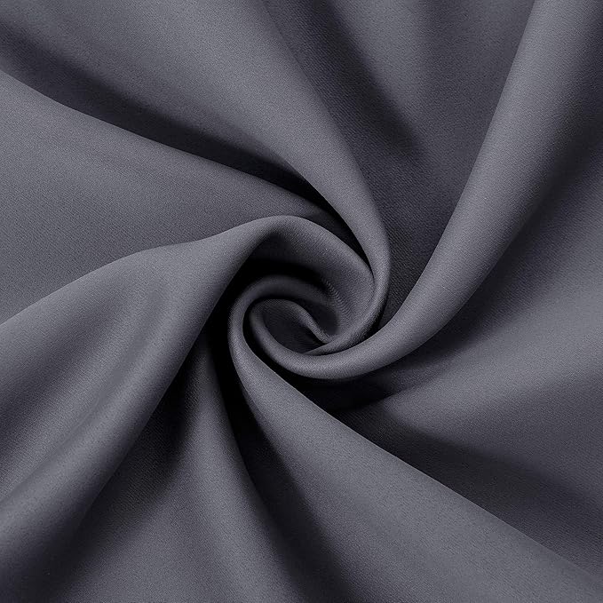 Blackout Curtains 52 x 84 Inch Long Grey Curtains Set of 2 Panels Thermal - Image 5