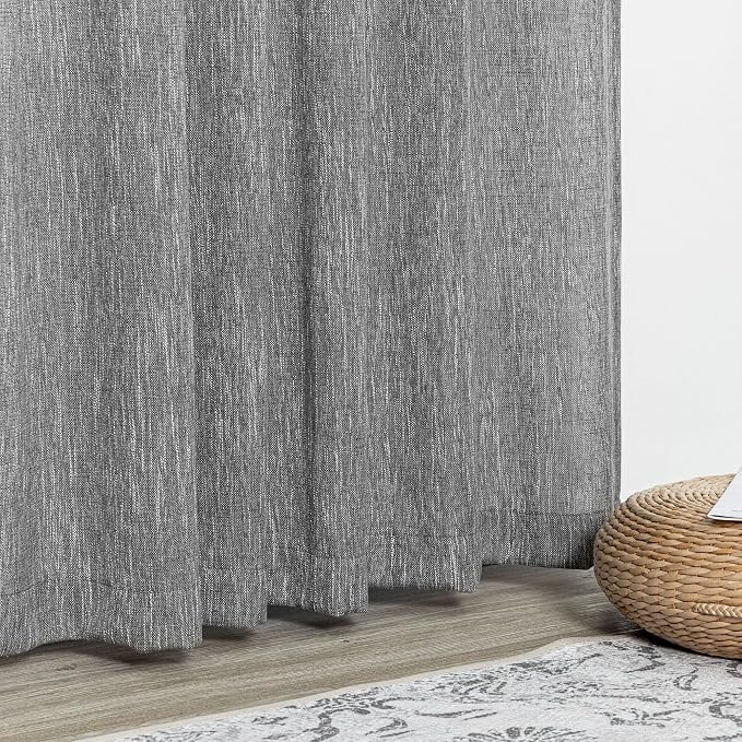 MYSKY HOME Long Sheer Curtains Farmhouse, Sliding Door Curtain - Image 4