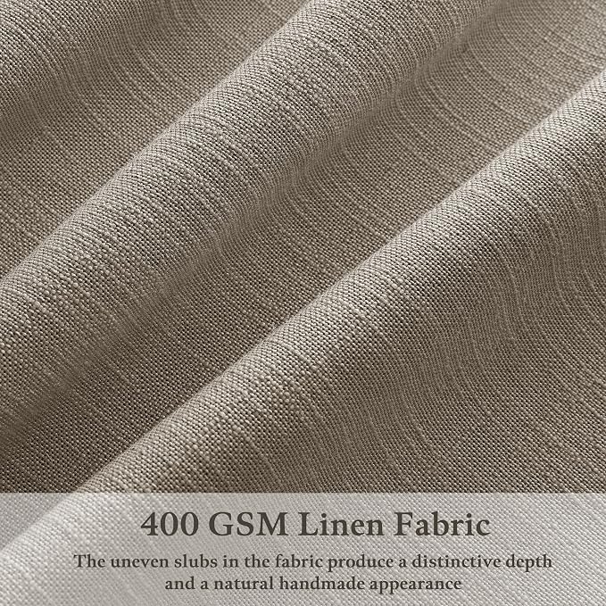 Pinch Pleated Burlywood Birch Semi Sheer Curtains 86 Inches Long 2 Panels | - Image 3